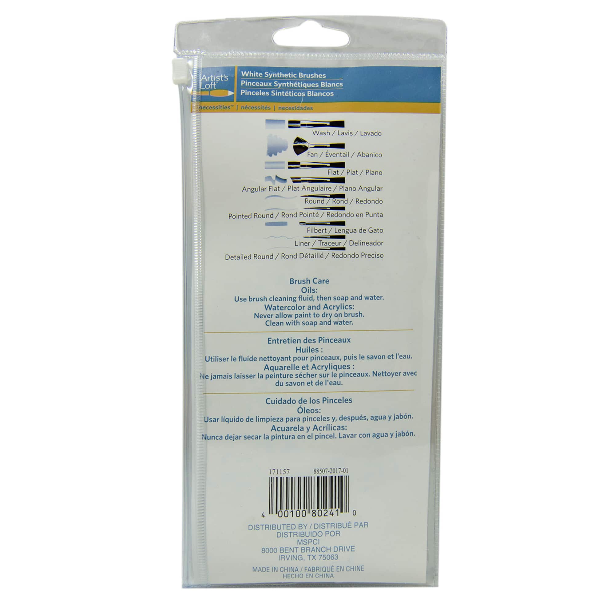 Synthetic Acrylic 10 Piece Brush Combo By Artist's Loft® Necessities